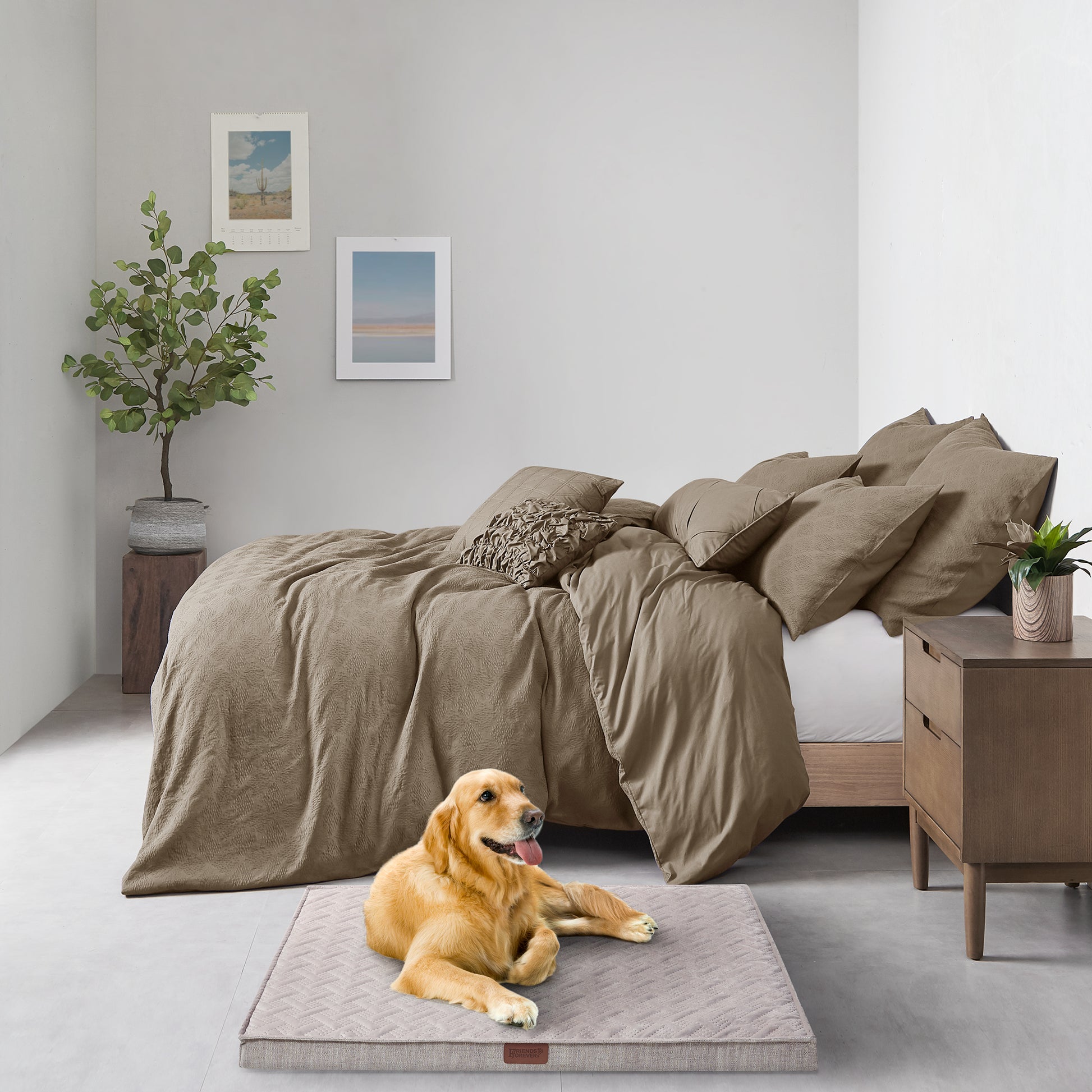 Orthopedic Dog Bed | Egg Crate Foam Pet Bed Mat - Copper