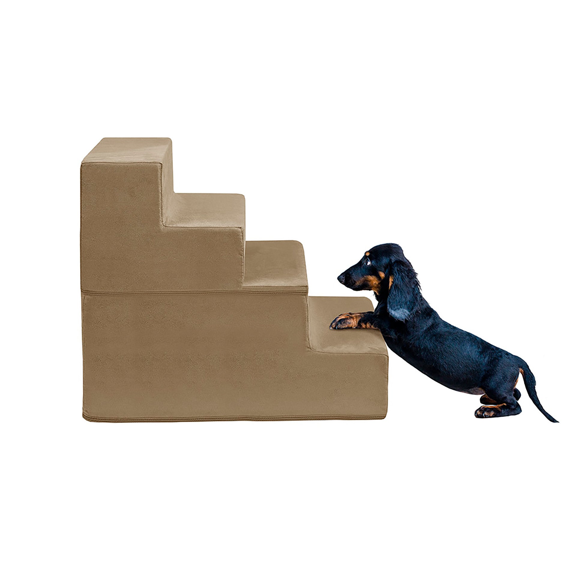 4-Step Pet Stairs | Dog Stairs - Milo/Khaki