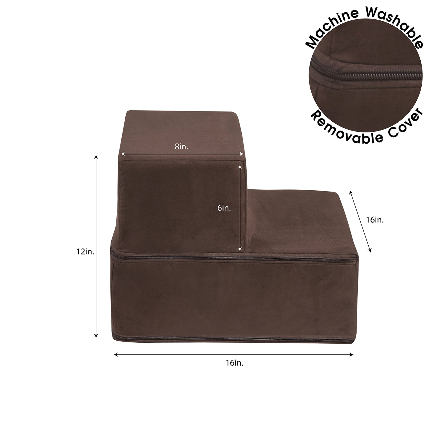 2-Step Pet Stairs | Dog Stairs - Milo/Cocoa