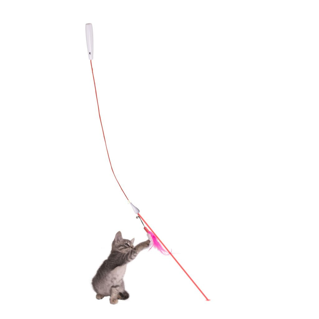 Cat Wand with Feather | Cat Laser Toy