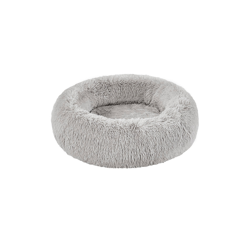 Calming Dog Bed & Cat Bed | Oval Pet Bed with Memory Foam - Serena/Grey